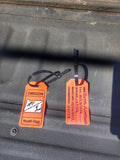 Durable, waterproof, weatherproof Oregon hunting tag. One tag filled out and laminated.
