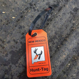 New Mexico deer hunting tag for attaching information to harvested big game and turkey