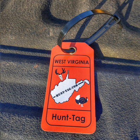 West Virginia hunt tag single for tagging deer, bear, and turkey while hunting in WV