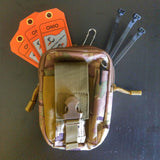 Camo Tech Pouch and Ohio hunting tags for e-tagging with the electronic hunting license system
